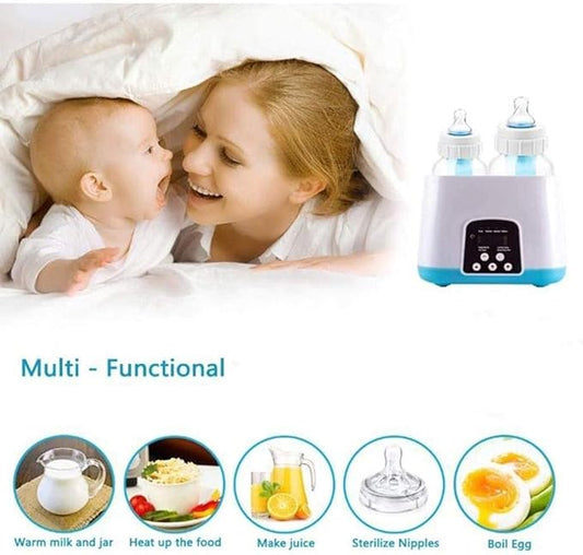 Calentador De Biberones, Esterilizador De Vapor De Biberones Termostato Inteligente 5 En 1 Calentador De Alimentos Para Bebés De Doble Biberón Para Leche Materna O Fórmula