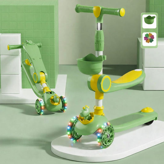 3-Wheel Kick Scooter for Kids – Adjustable Height (3-16 Years) Safe & Sturdy Scooter for Boys & Girls